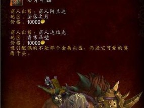 魔兽世界带幻化商人的坐骑