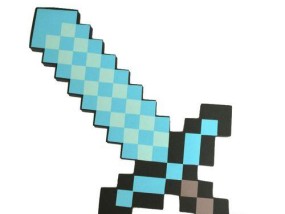在Minecraft中制作旋转钻石剑效果的方法是什么？