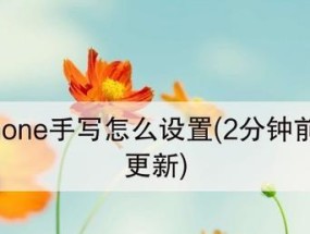 如何设置苹果手机键盘的手写功能？遇到问题怎么解决？