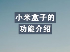 小米电视盒子海外版使用方法是什么？有哪些功能？