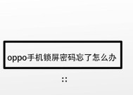 忘记手机锁屏密码怎么办（快速解决手机锁屏密码忘记的问题）