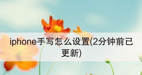 如何设置苹果手机键盘的手写功能？遇到问题怎么解决？  第1张